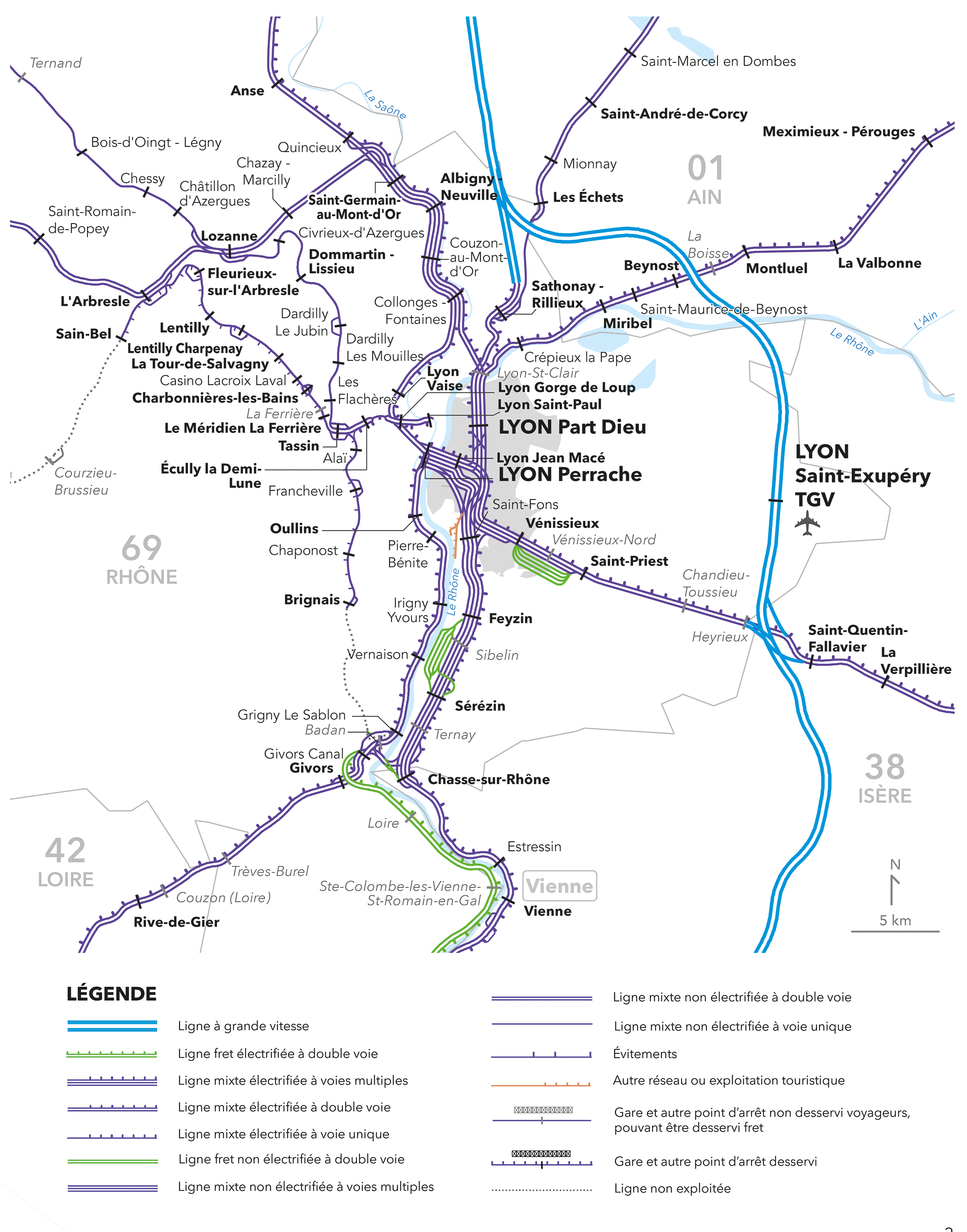 réseau ferroviaire lyonnais